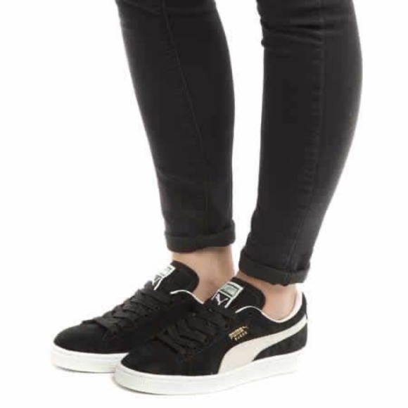 BRAND NEW women puma suede classic black shoes size US 6.5 & US 7.5 - Picture 2 of 8